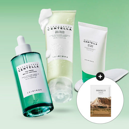 *SPECIAL PRICE* [SKIN1004] Madagascar Centella Tea-Trica Total Care Set (Foam+Ampoule+Cream) +Free gift