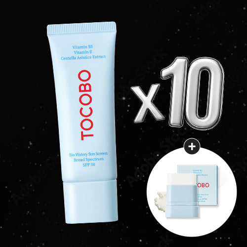 *10EA* [TOCOBO] *renew* Bio Watery Sun Cream SPF50 40ml Bundle + FREE GIFT