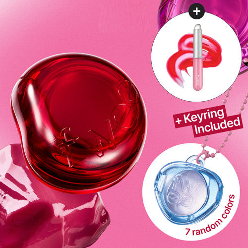 *SPECIAL PRICE*[fwee] *Keyring Set* Lip&Cheek Glowy Jelly Pot (19 Colors) + Free Gift