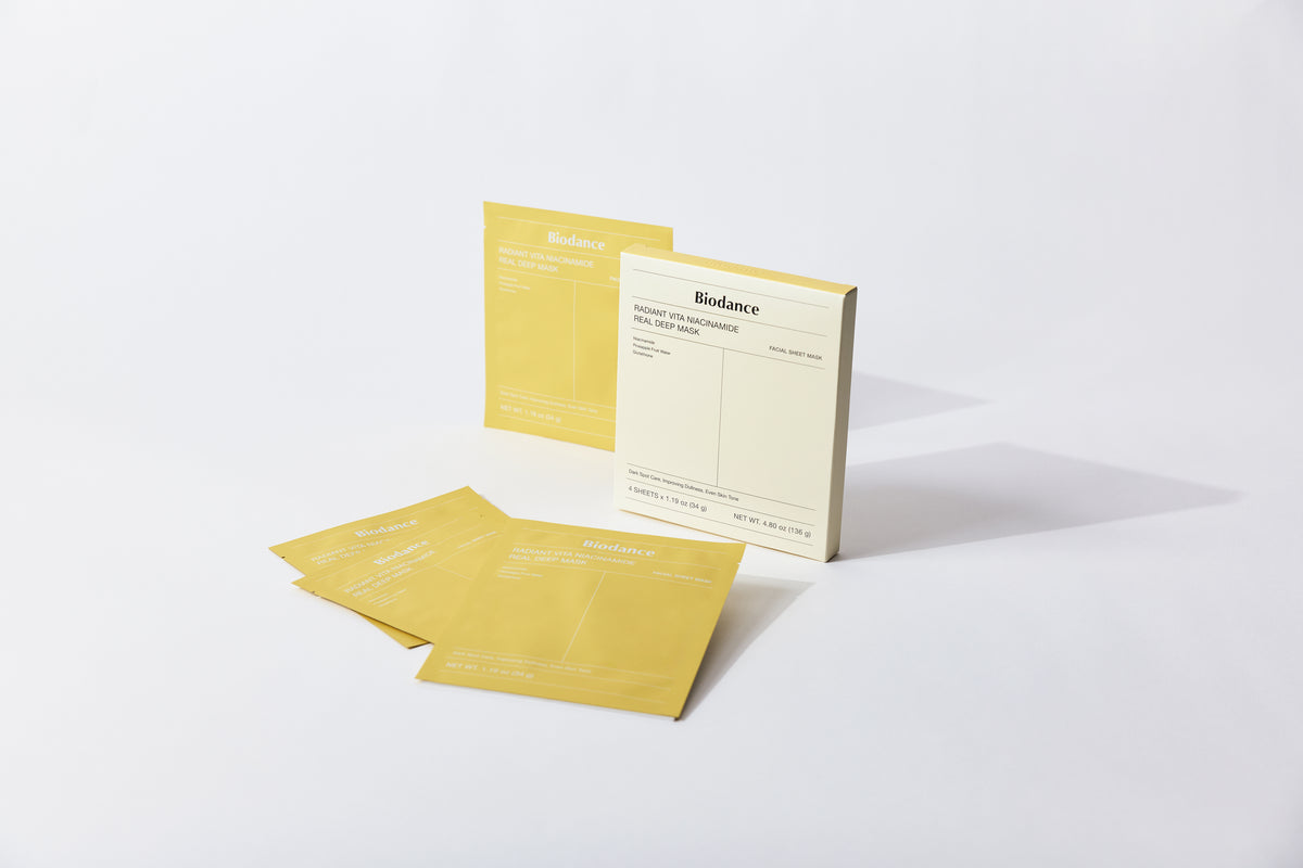[Biodance] Radiant Vita Niacinamide Real Deep Mask (4ea)