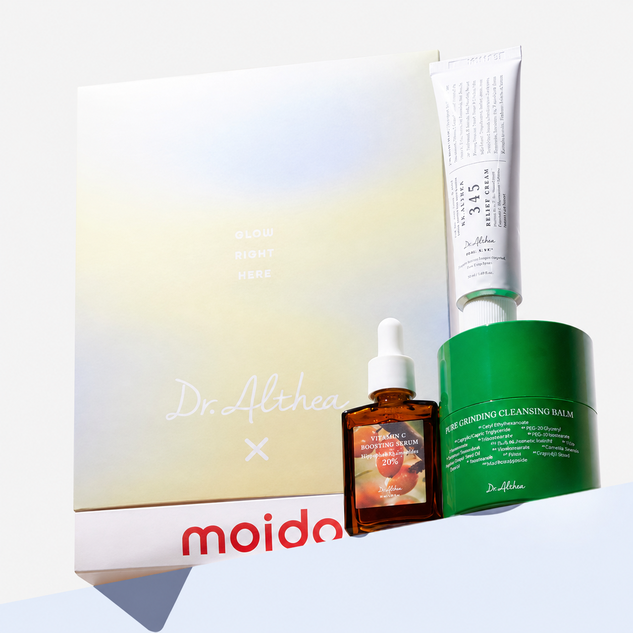 MOIDA BOX [Dr. Althea] Beginner Routine Box for Oily Skin (345 Cream + Vitamin C Serum + Cleansing Balm) *Special Price*
