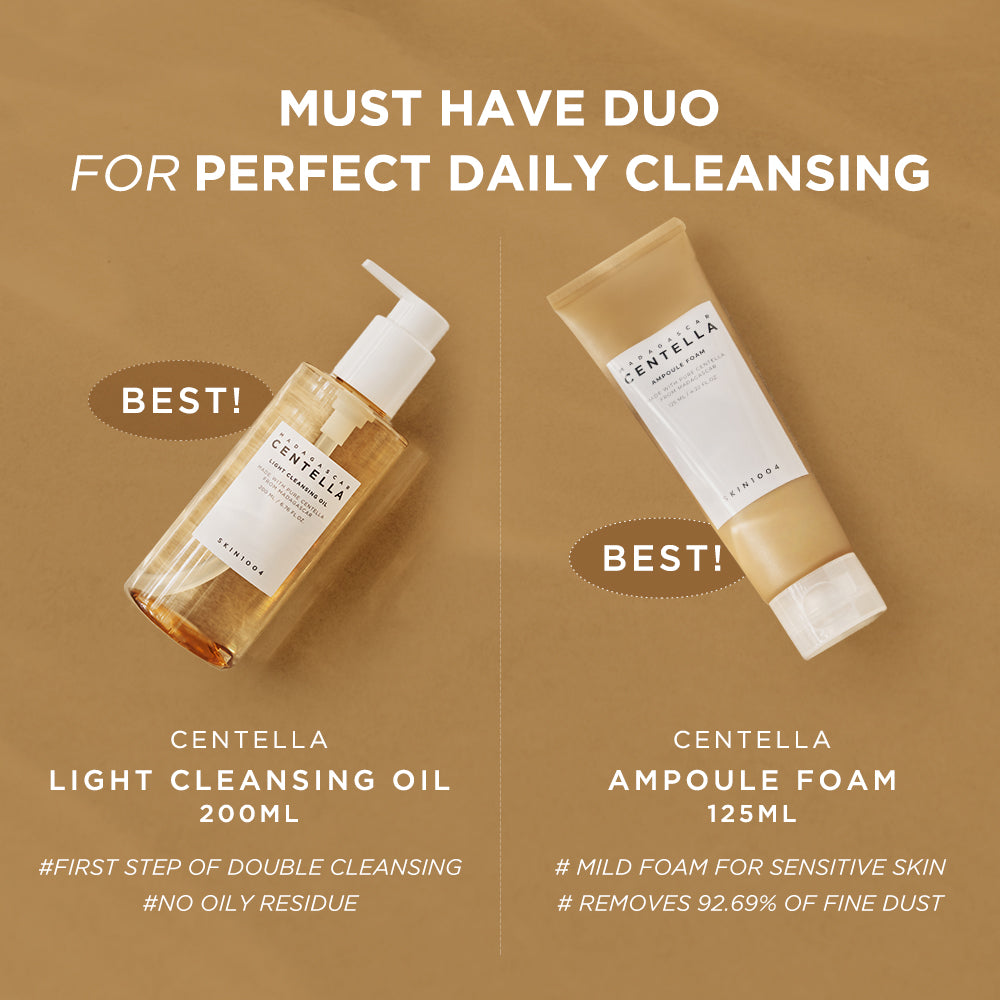 [SKIN1004] Madagascar Centella Double Cleansing Duo Set (Cleansing Oil+Ampoule Foam)