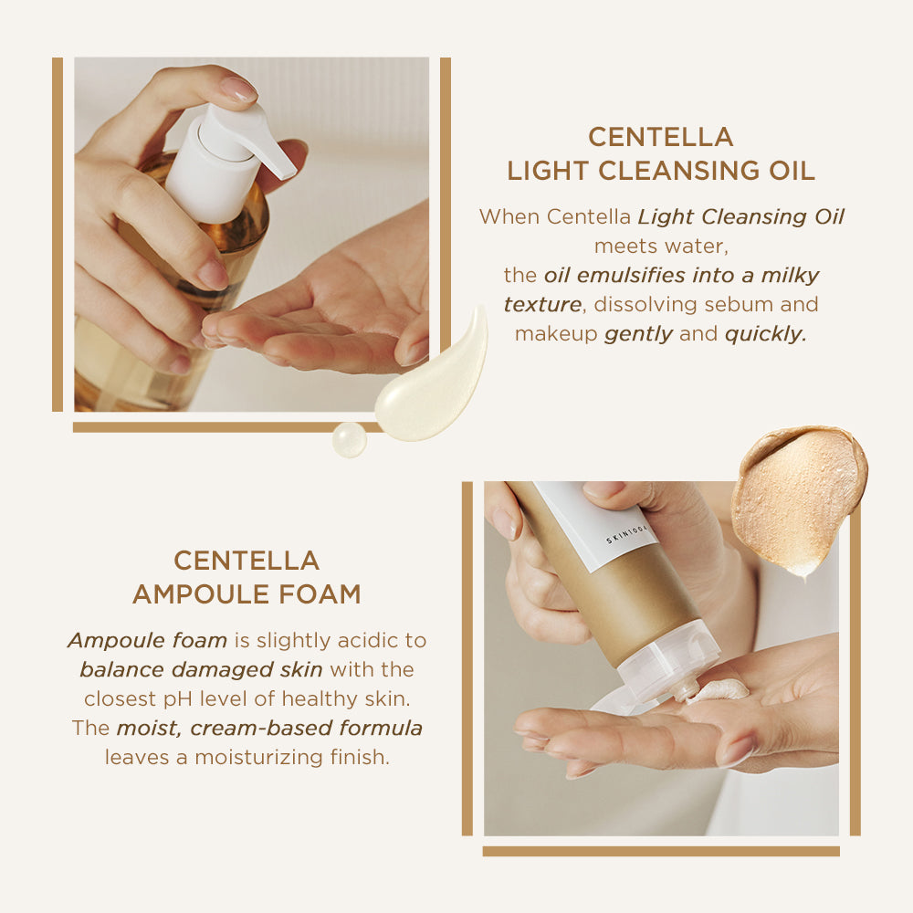 [SKIN1004] Madagascar Centella Double Cleansing Duo Set (Cleansing Oil+Ampoule Foam)