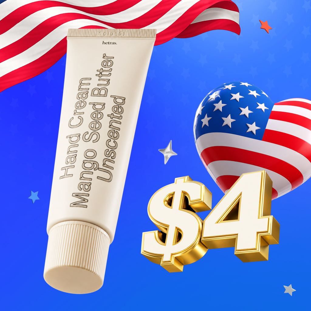 *$4 DEAL* [hetras] Perfumed Mango Seed Butter Hand Cream 50ml 