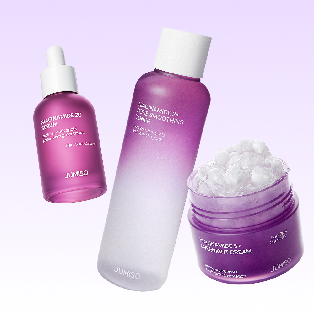 MOIDA SET [Jumiso] Niacinamide Brightening Routine Set for Dark Spots & Uneven Texture (Niacinamide 20 Serum + Toner + Overnight Cream) *Special Price*
