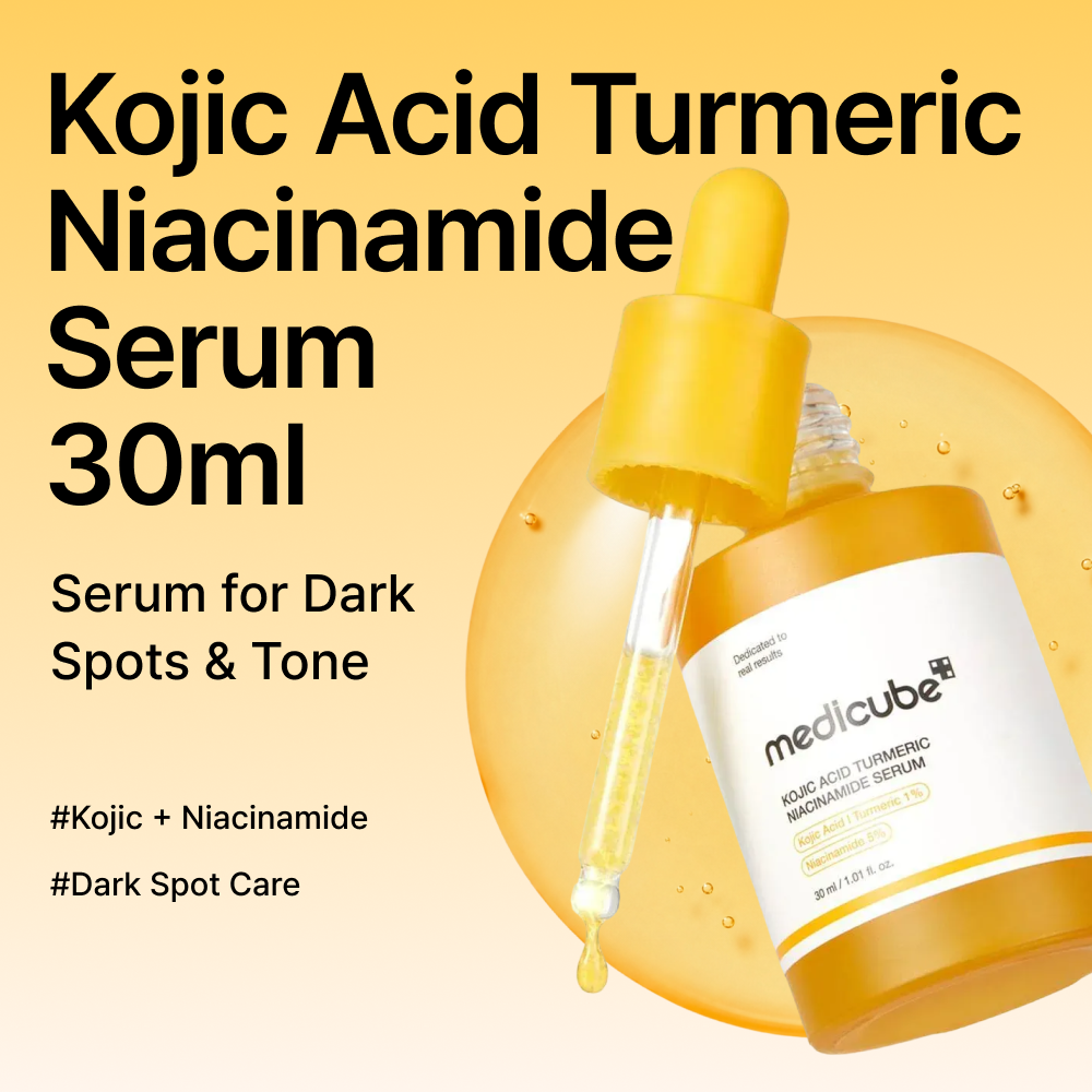 MOIDA SET [MEDICUBE] Kojic Acid + Turmeric Dark Spot Care Routine for Uneven & Dull Skin (Pad + Serum + Cream) *Special Price*