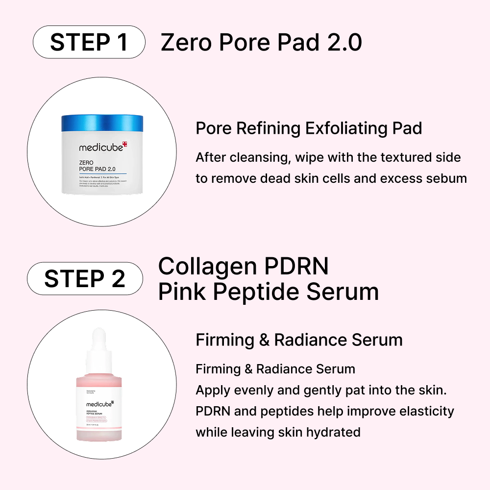 MOIDA BOX [MEDICUBE] Beginner Routine Box for Glow & Poreless Skin (Zero Pore Pad + PDRN Serum + Vita C Cream) *Special Price*