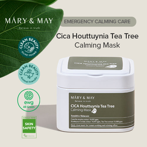[Mary&May] Cica Houttuynia Tea Tree Calming Mask (30ea)
