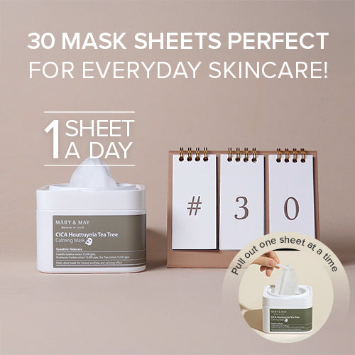 [Mary&May] Cica Houttuynia Tea Tree Calming Mask (30ea)