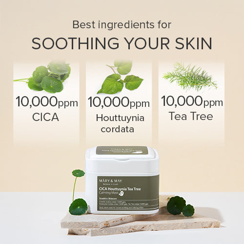 [Mary&May] Cica Houttuynia Tea Tree Calming Mask (30ea)