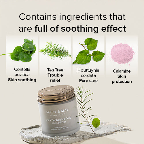 [Mary&May] Cica TeaTree Soothing Wash off Pack 125ml