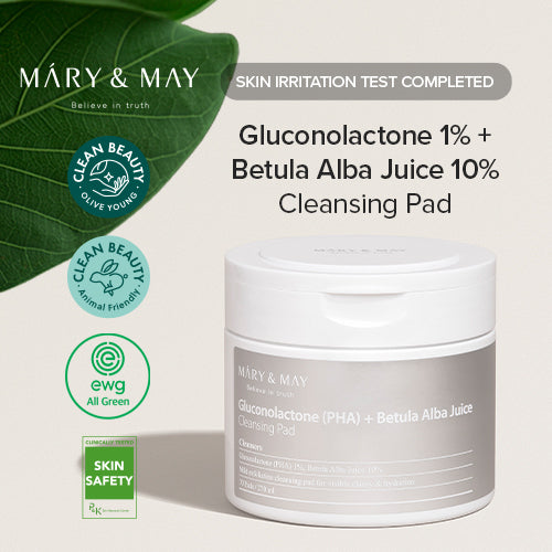 [Mary&May] Gluconolactone (PHA) + Betula Alba Juice Cleansing Pad (70ea)
