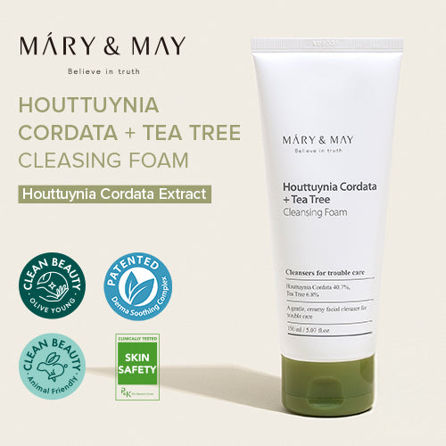 [Mary&May] Houttuynia Cordata + Tea Tree Cleansing Foam 150ml