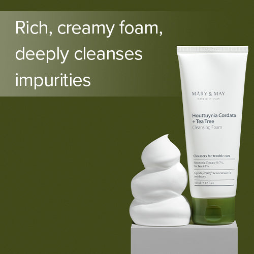 [Mary&May] Houttuynia Cordata + Tea Tree Cleansing Foam 150ml