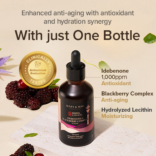 [Mary&May] *Seoul Edition* Idebenone+Blackberry Complex Serum 80ml
