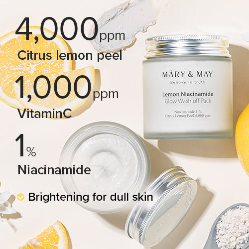 [Mary&May] Lemon Niacinamide Glow Wash off Pack 125ml