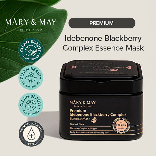 [Mary&May] Premium Idebenone Blackberry Complex Essence Mask (20ea)