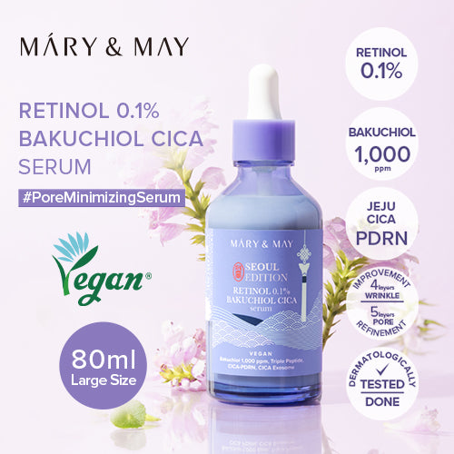 [Mary&May] *Seoul Edition* Retinol 0.1% Bakuchiol Cica Serum 80ml