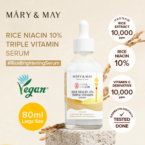 [Mary&May] *Seoul Edition* Rice niacin 10% Triple Vitamin Serum 80ml