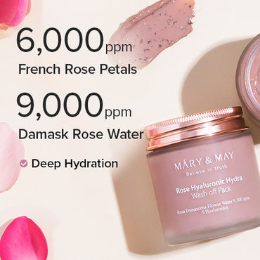 [Mary&May] Rose Hyaluronic Hydra Wash off Pack 125ml