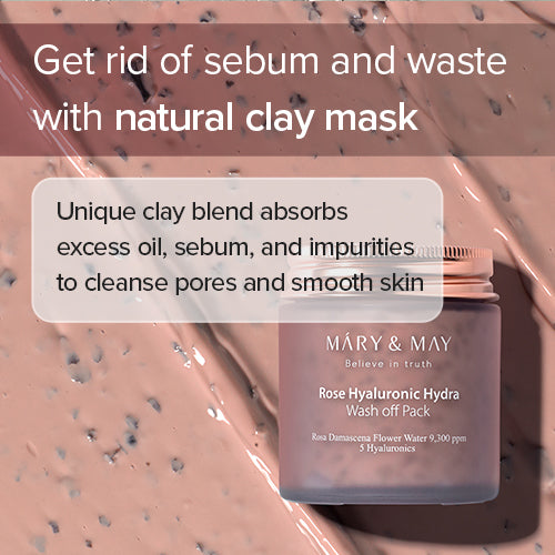 [Mary&May] Rose Hyaluronic Hydra Wash off Pack 125ml