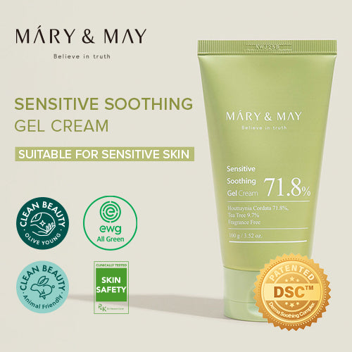 [Mary&May] Sensitive Soothing Gel Cream 100ml (Tube)