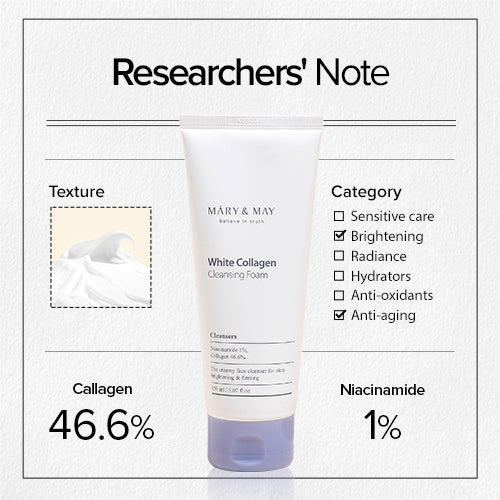 [Mary&May] White Collagen Cleansing Foam 150ml
