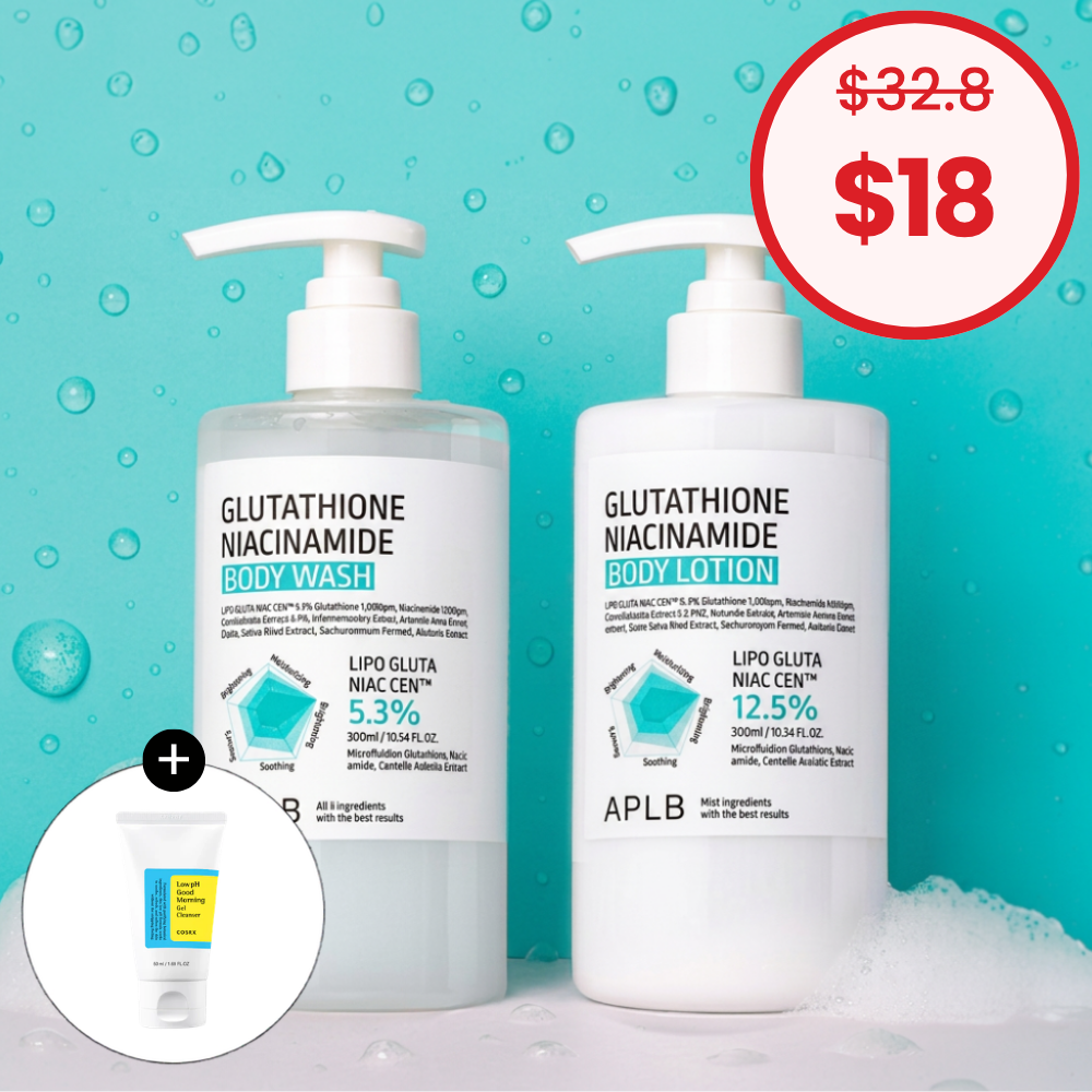 *Special Price* MOIDA SET [APLB] Glutathione Niacinamide Body Wash & Lotion Set