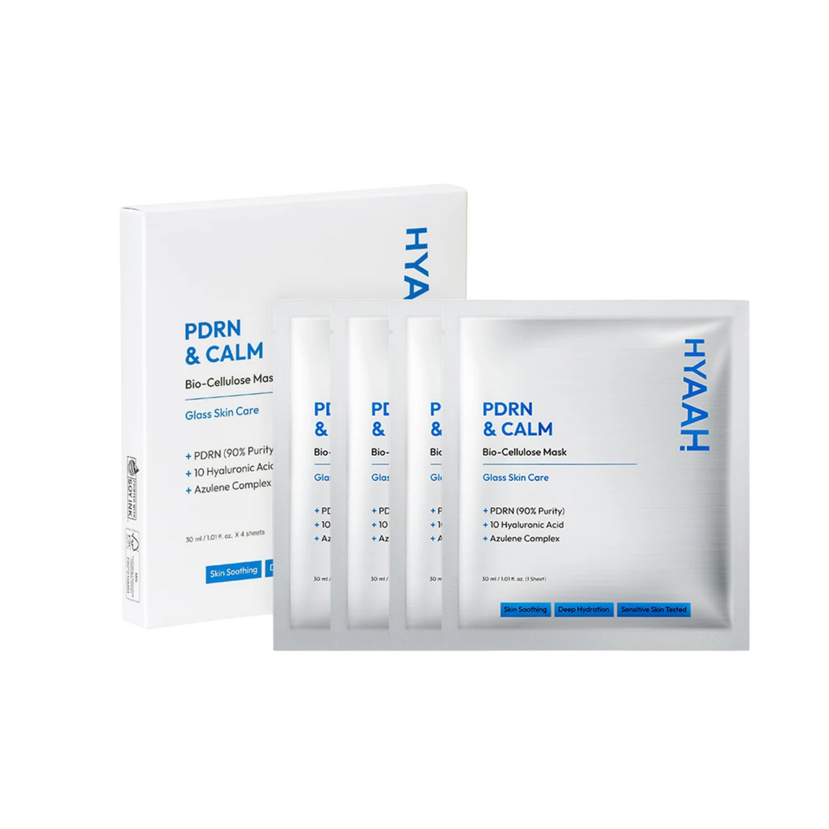 [HYAAH] PDRN Calm Biocellulose Mask (4ea)