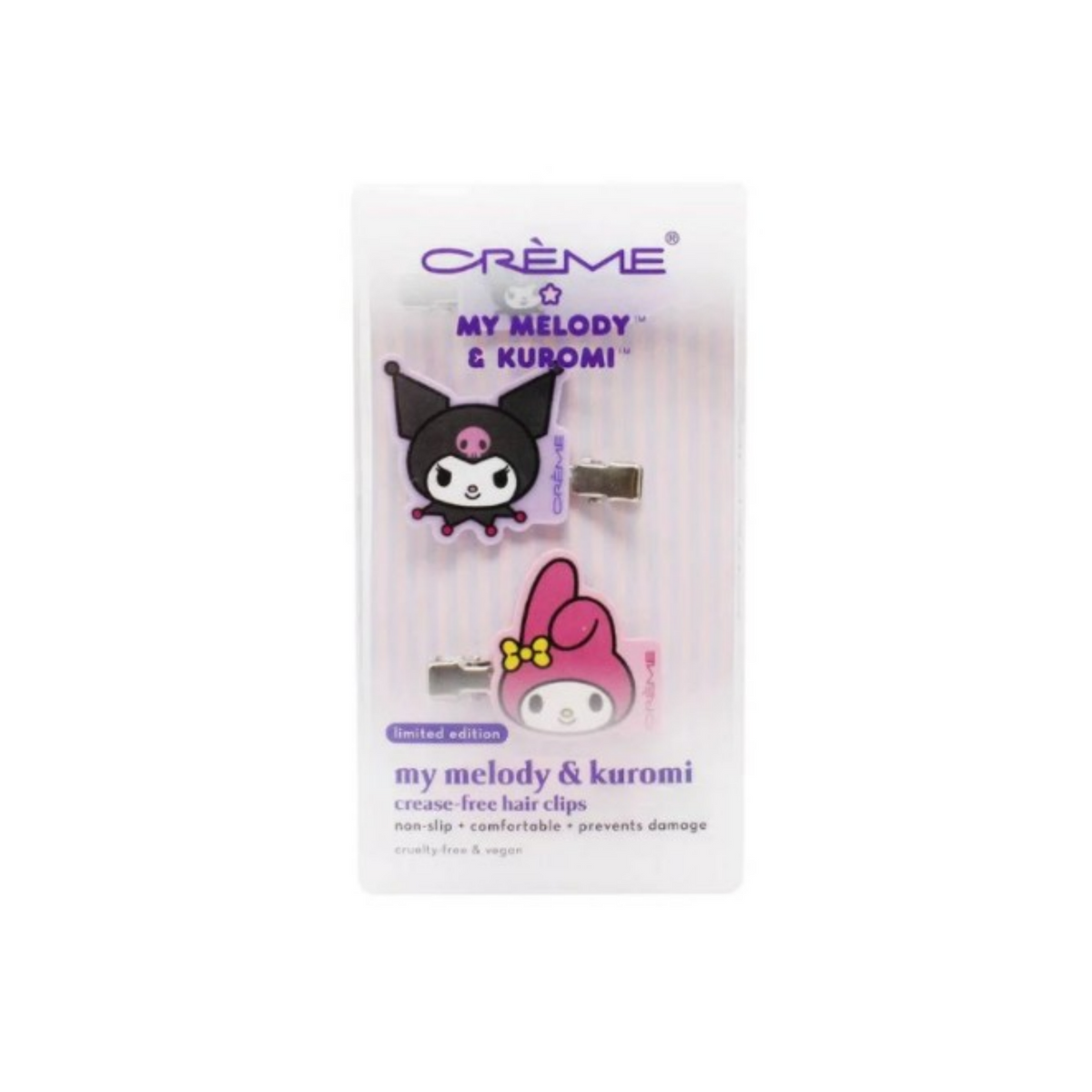 [The Crème Shop] My Melody & Kuromi Crease-free Hair Clip (4ea)