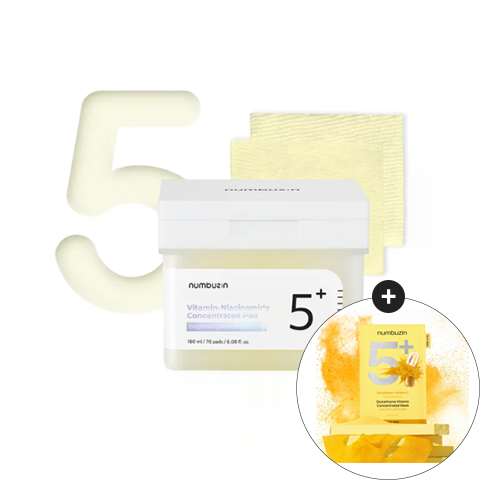 [numbuzin]No.5+ Glutathione Vitamin Concentrated Toner Pads 180ml (70Pads)