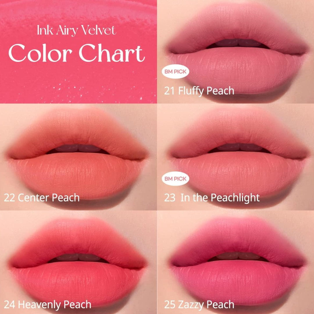 [Peripera] Ink Airy Velvet Peaches Collection (5 Colors)