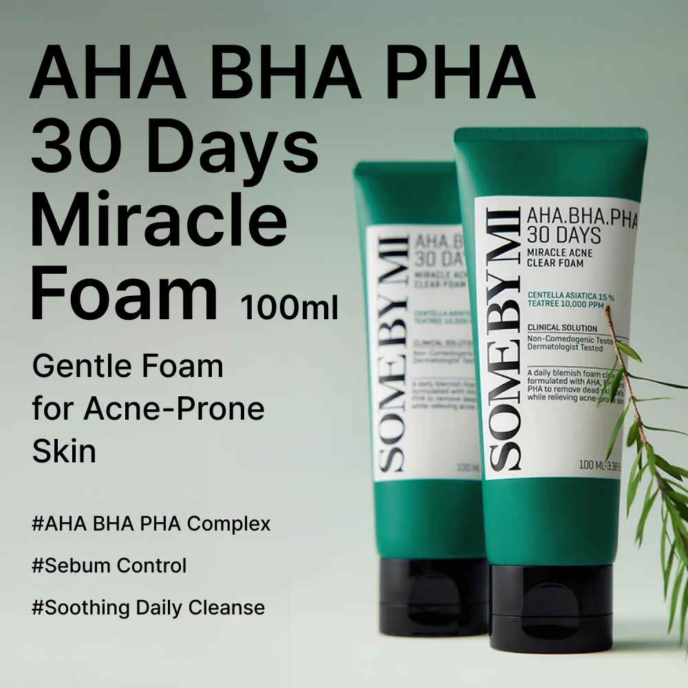 MOIDA SET [SOMEBYMI] AHA BHA PHA Acne Care Routine for Blemish-Prone & Congested Skin (Cleanser + Toner + Cream + Patches) *Special Price*