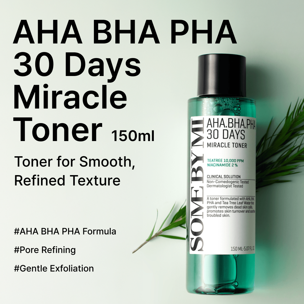 MOIDA SET [SOMEBYMI] AHA BHA PHA Acne Care Routine for Blemish-Prone & Congested Skin (Cleanser + Toner + Cream + Patches) *Special Price*