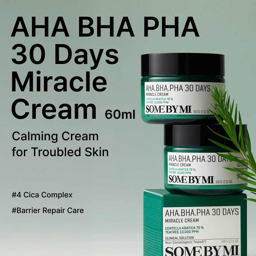MOIDA SET [SOMEBYMI] AHA BHA PHA Acne Care Routine for Blemish-Prone & Congested Skin (Cleanser + Toner + Cream + Patches) *Special Price*