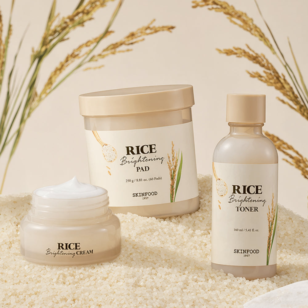 *Flash Deal* [Skinfood] Rice Brightening 3-Step Glow Set ($76 Value fo ...