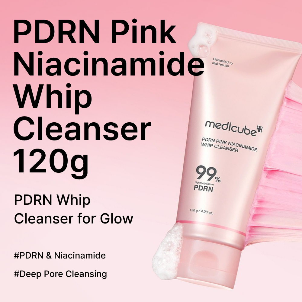 MOIDA SET [MEDICUBE] PDRN Glow Cleansing Routine for Dull & Dehydrated Skin #Pink (AGE-R Booster Pro Mini Plus + AGE-R Booster Cleanser + PDRN Whip Cleanser) *Special Price*
