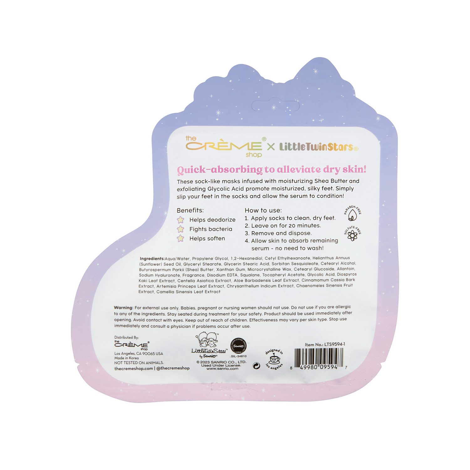 [The Crème Shop] Little Twin Stars Cloud Walk Foot Masks (3ea)