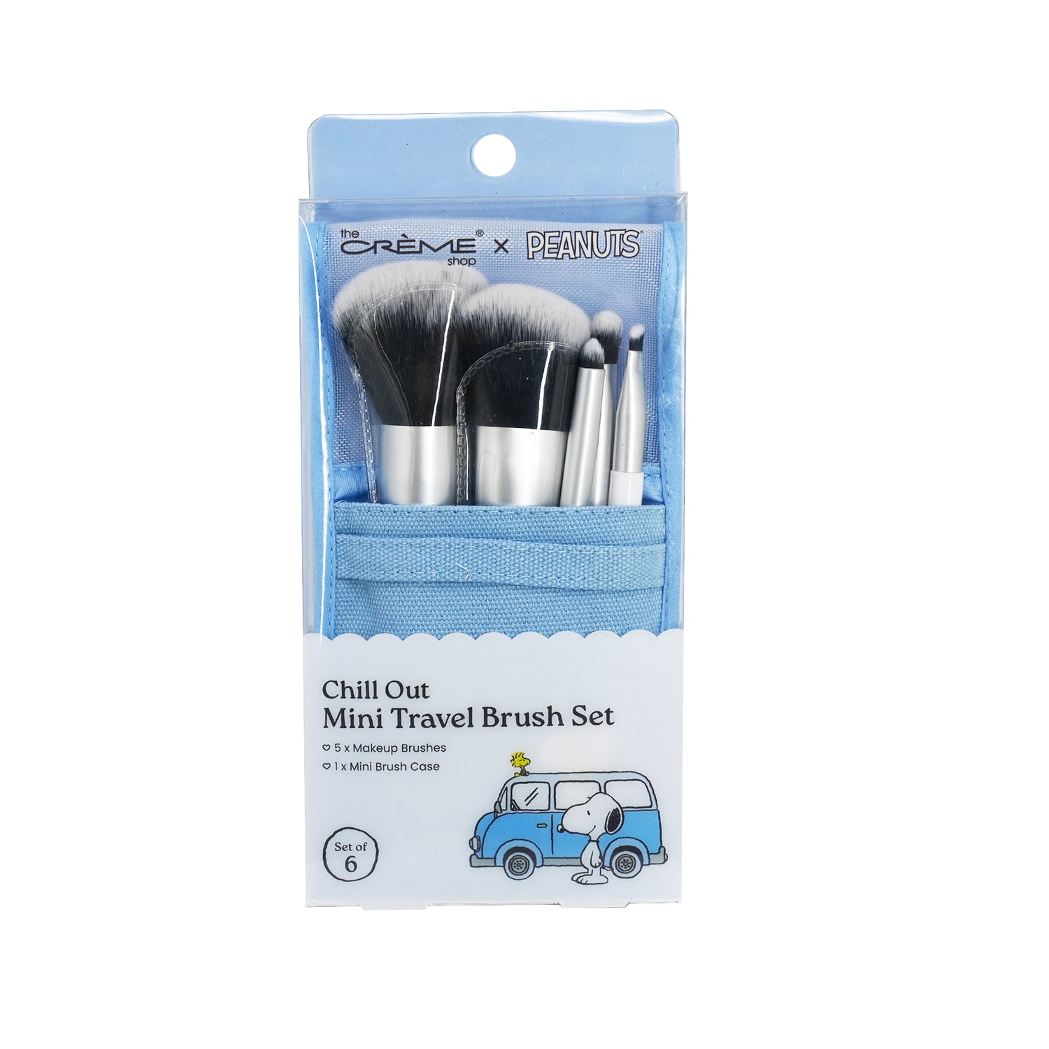 [The Crème Shop] Peanuts Mini Travel Brush Set 