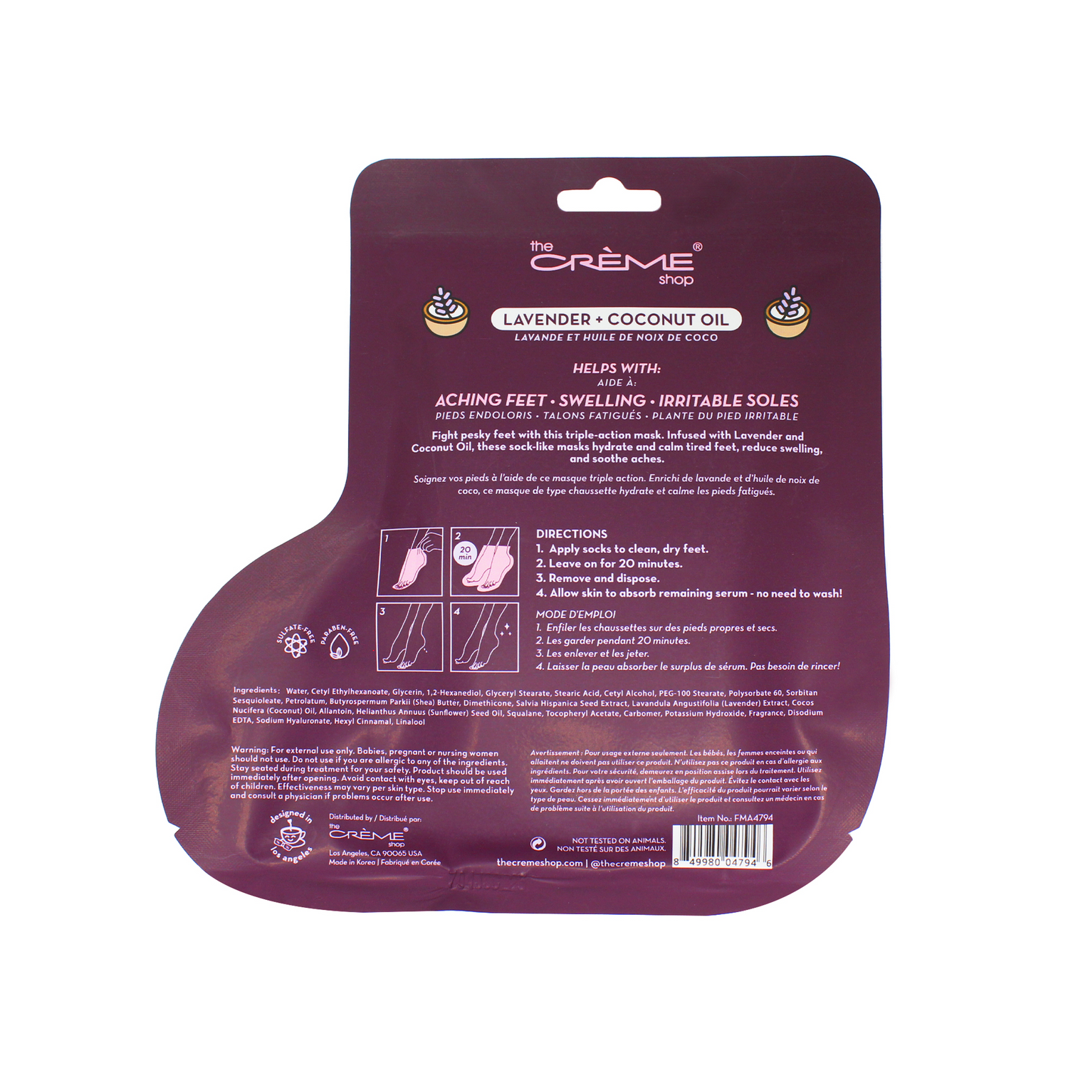 [The Crème Shop] Soothing Foot Mask 