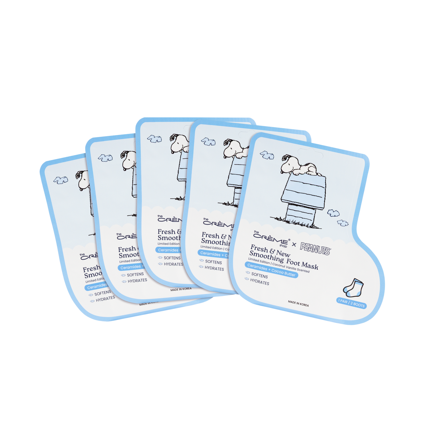 [The Crème Shop] Peanuts Smoothing Foot Mask Set 