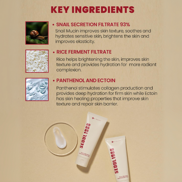 [KSECRET] SEOUL 1988 Cream : Snail Mucin 93% + Rice
