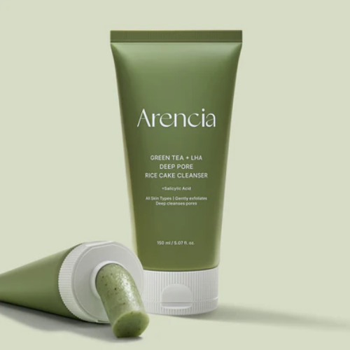 [Arencia] Green Tea LHA Deep Pore Rice Cake Cleanser 150ml