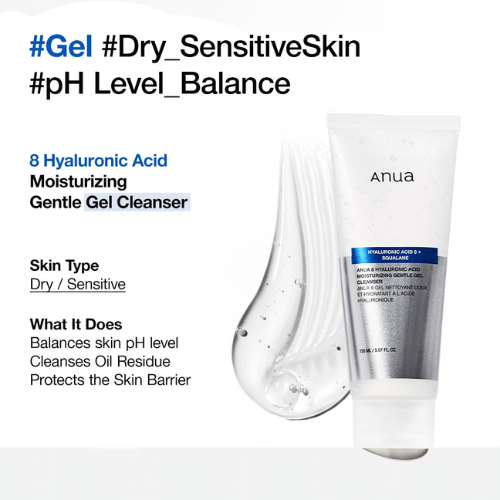 [Anua] 8 Hyaluronic Acid Moisturizing Gentle Gel Cleanser