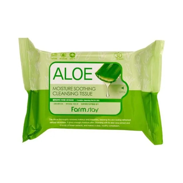 [Farmstay] Aloe Moisture Soothing Cleansing Tissue (30ea)
