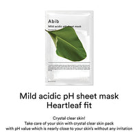 [Abib] Mild Acidic pH Sheet Mask_Heartleaf Fit (10ea)