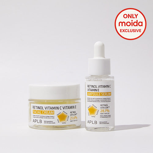 *MOIDA SET* [APLB] Retinol Vitamin C Vitamin E Set (Serum & Cream)