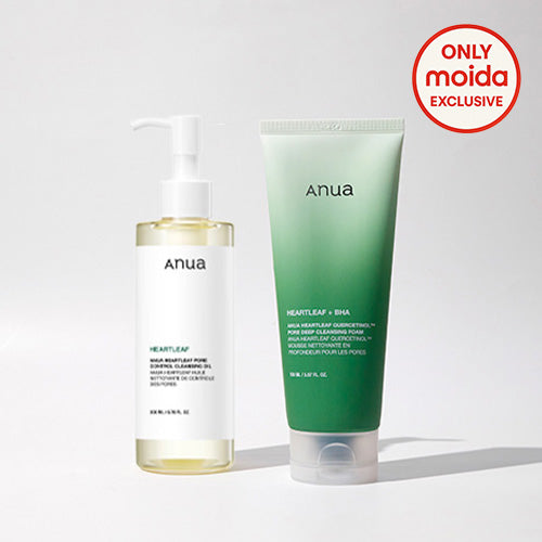 *MOIDA SET* [Anua] Heartleaf Pore Purifying Duo (Oil & Foam)