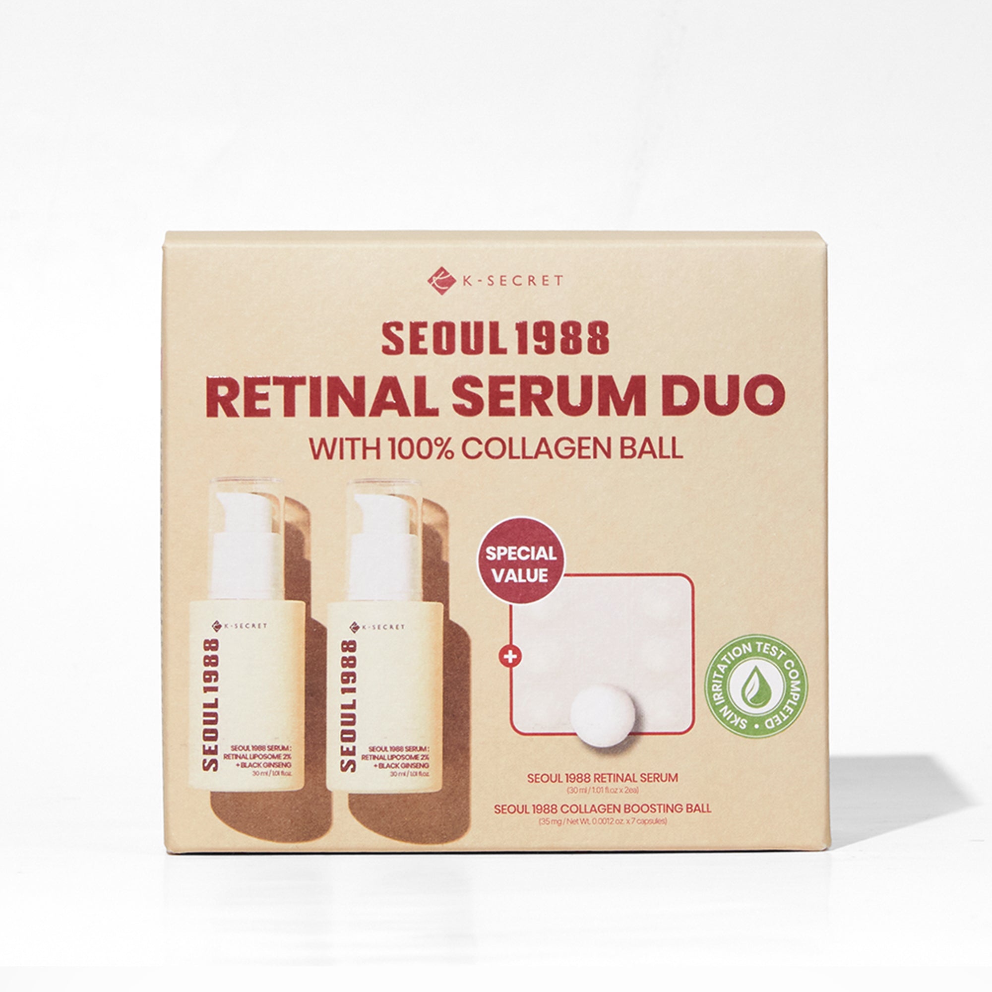 Exclusive Set [KSECRET] Retinal Black Ginseng Serum Double Set (Free Gift : Boosting Ball) *Special Price*