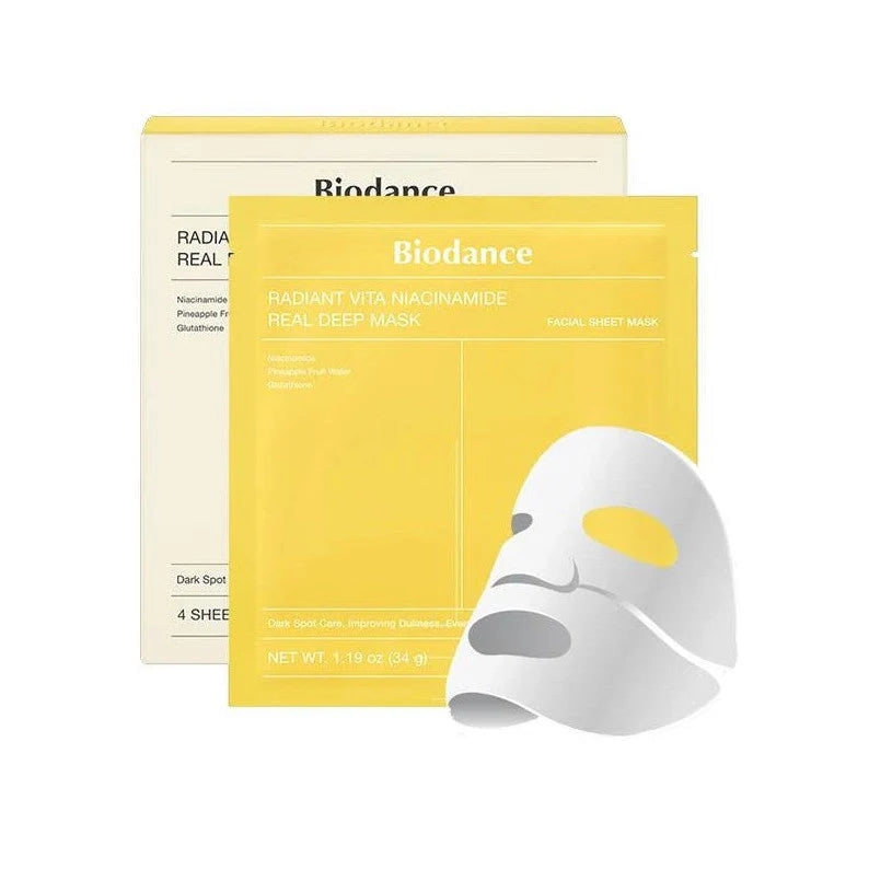 [Biodance] Radiant Vita Niacinamide Real Deep Mask (4ea)